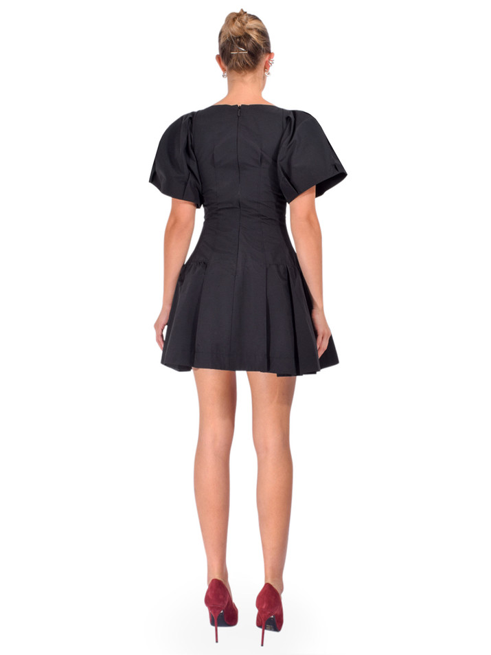 Simkhai Hattie Mini Dress in Black Back View 

