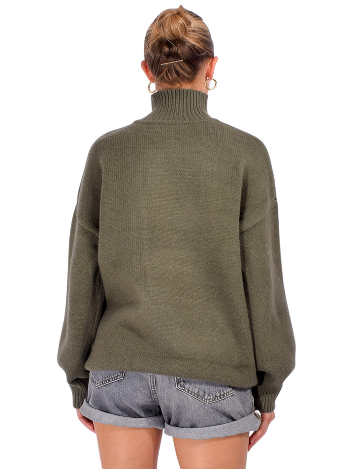 SER.O.YA Beatrice Sweater in Grove Green Back View 