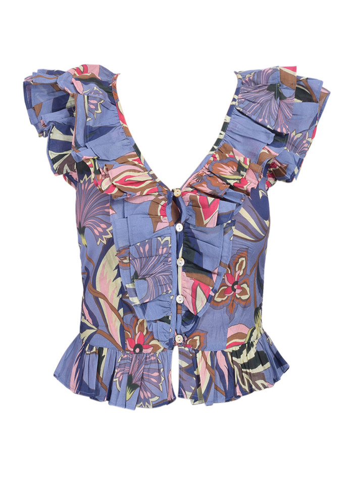 LOVE THE LABEL Carmella Top in Waltz of Flowers Print Product Shot 