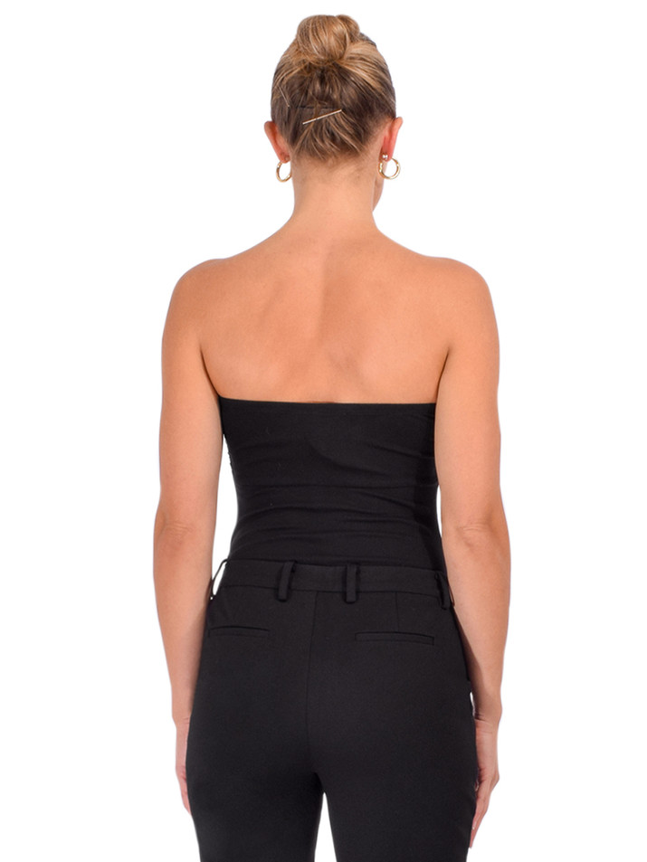 CAMI NYC Livvy Strapless Bodysuit in Black Back View

