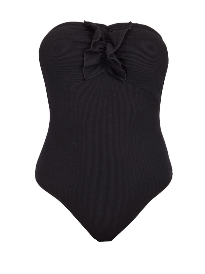 CAMI NYC Livvy Strapless Bodysuit in Black


