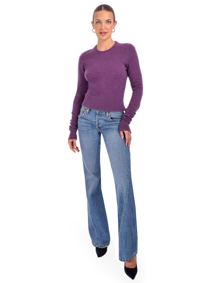 RE/DONE Twisted Mid Rise Bootcut in Thunderstruck Full Outfit 