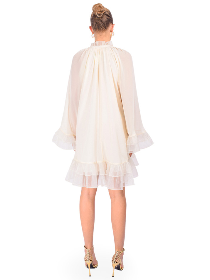 CINQ À SEPT Clairette Dress in Cream Back View