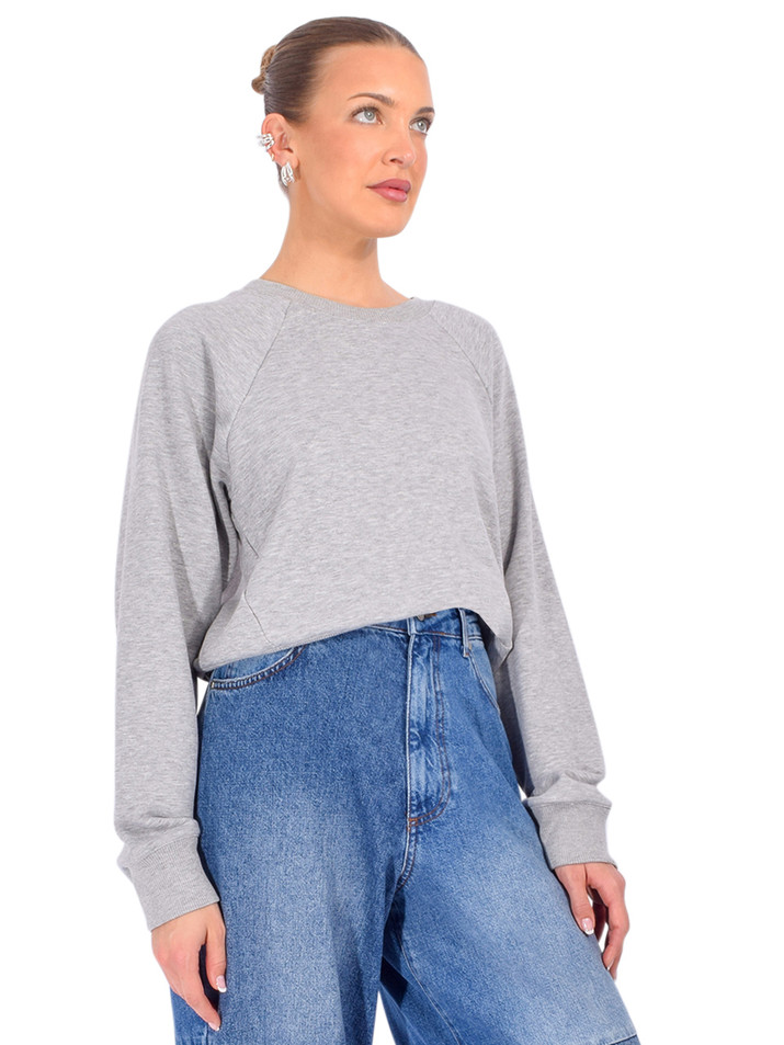 CINQ À SEPT Beatrix Pullover in Gray Side View 