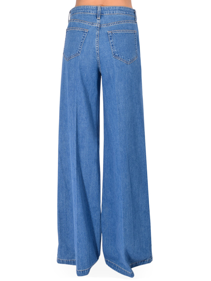 L'AGENCE Quincy Wide-Leg Jean in Wilton Back View 