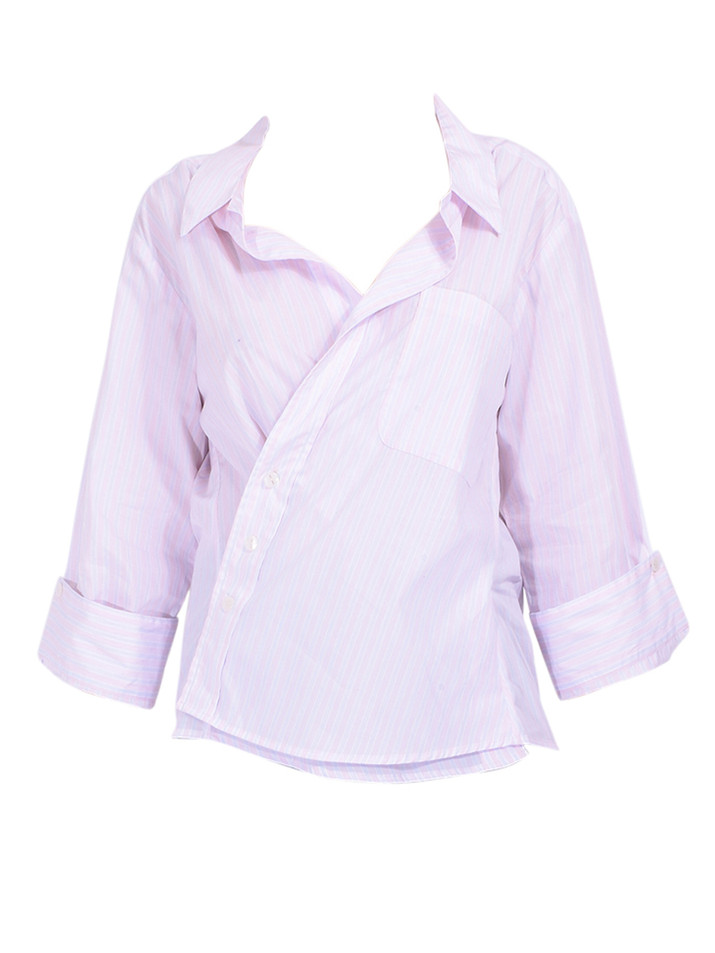CISSA The Overshirt in Pink Stripe Product Shot 