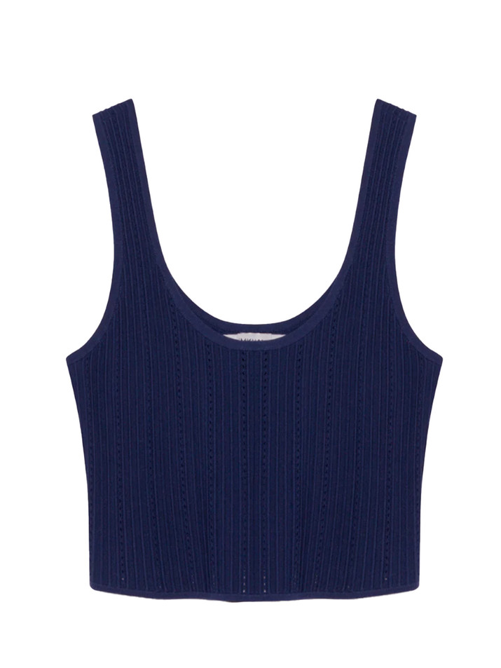 SIMKHAI Rylan Knit Tank in Midnight