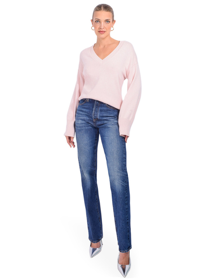 FRAME Vertical Jean in Blue Brazen Full Outfit 