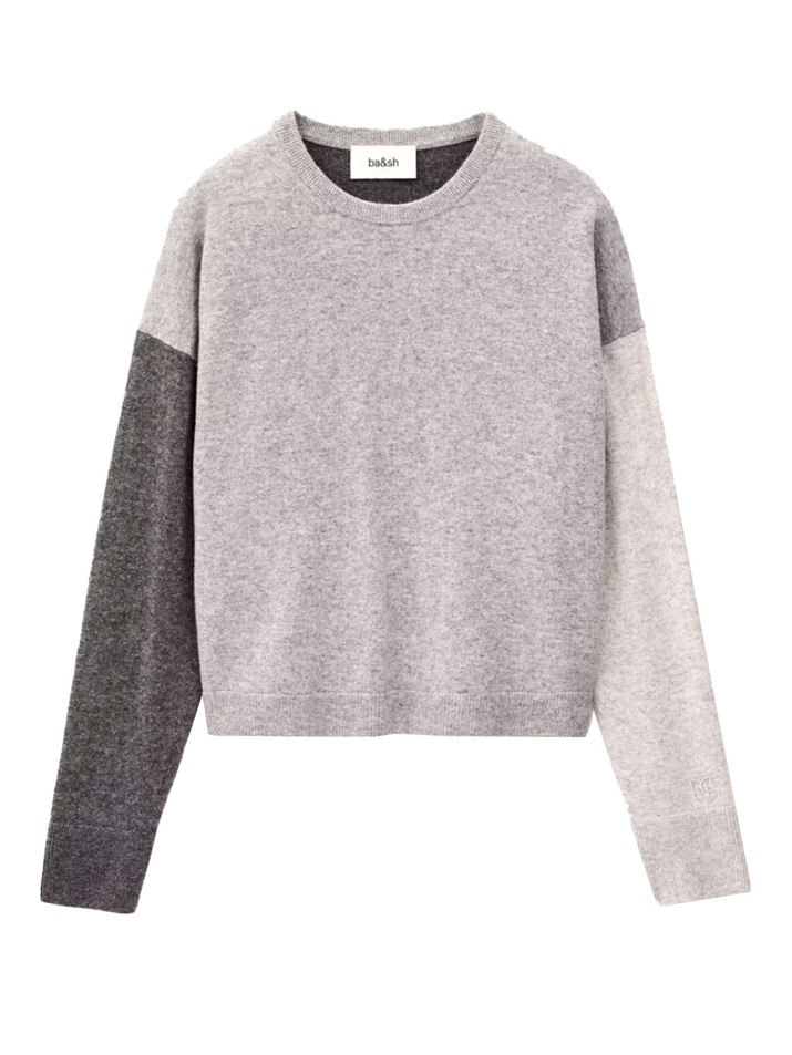 BA&SH Chaya Sweater in Gray Product Shot 