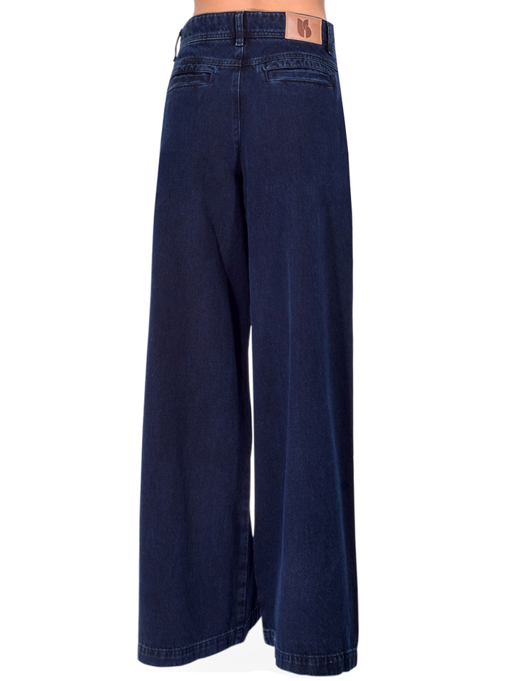 BA&SH Toby Jean in Navy Blue Back View 