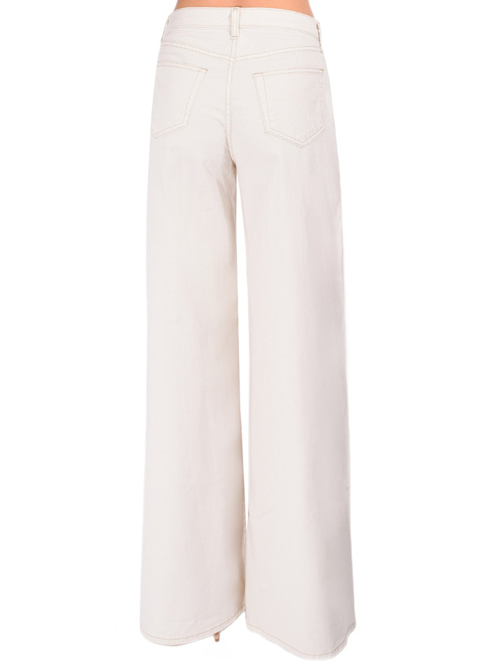 L'AGENCE Beau Wide-Leg Jean in Macadamia Back View 