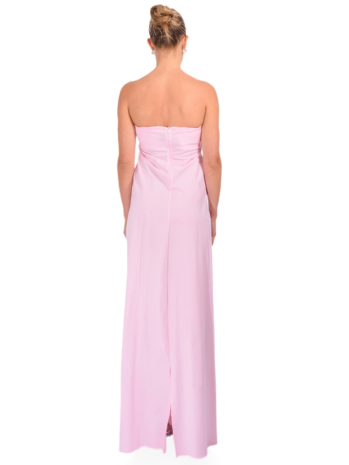 CAROLINE CONSTAS Kyra Dress in Pink Peony Back View 

