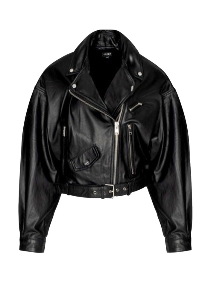 LAMARQUE Dylan 80's Biker Jacket in Black

