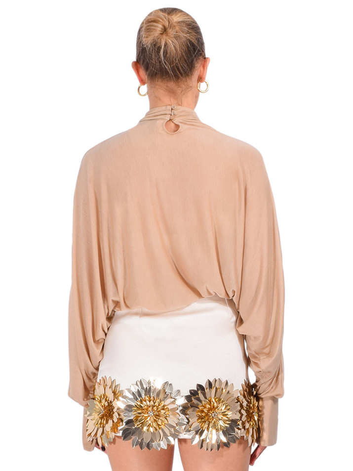 SER.O.YA Hawkes Bodysuit in Tan Back View 
