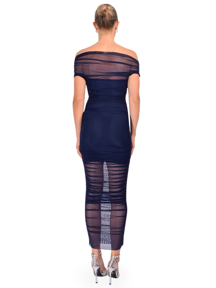 SER.O.YA Noel Dress in Sapphire Back View 