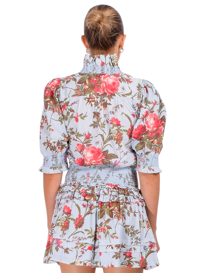 LOVE THE LABEL Zuri Top in Battersea Floral Print Back View 

