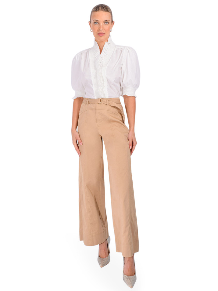 LOVE THE LABEL Zuri Top in Bright White Full Outfit 

