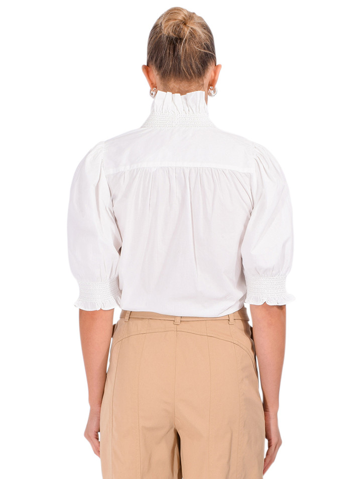 LOVE THE LABEL Zuri Top in Bright White Back View 

