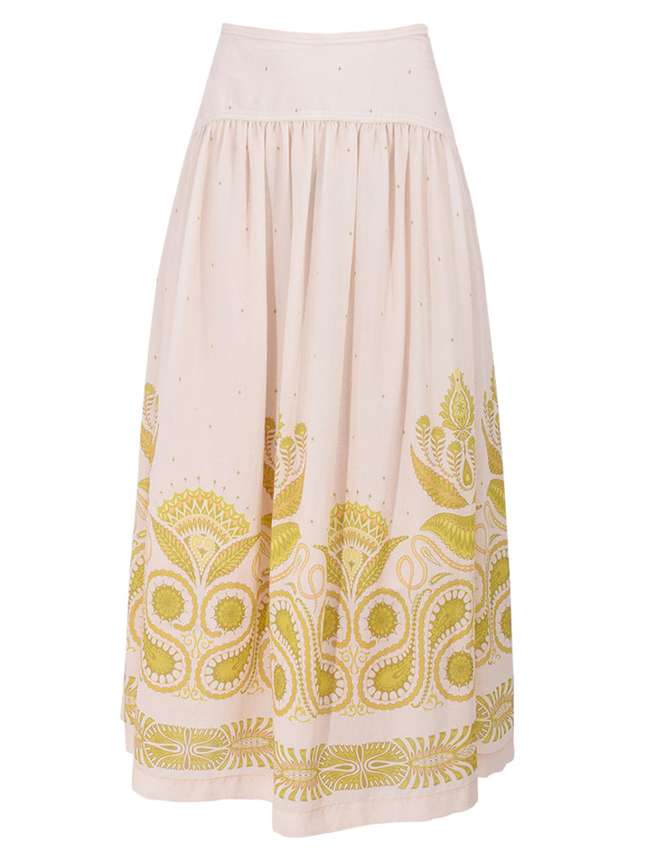 SABINA MUSAYEV Trina Skirt in Off-White Multi Product Shot 

