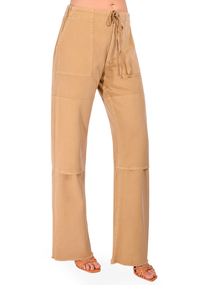 RE/DONE Beach Pant in Washed Khaki Side View 