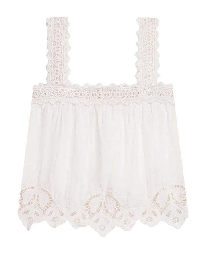 LOUISE MISHA Paralio Top in Ivory Product Shot 