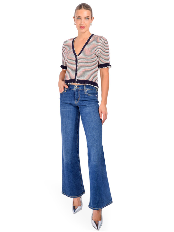 FRAME Low Rise Le Slim Palazzo in Femma Full Outfit 

