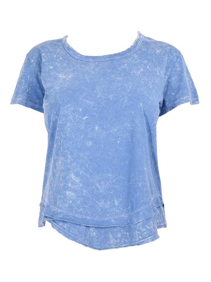 CHRLDR Ava Mock Layer T-Shirt in Blue Product Shot 

