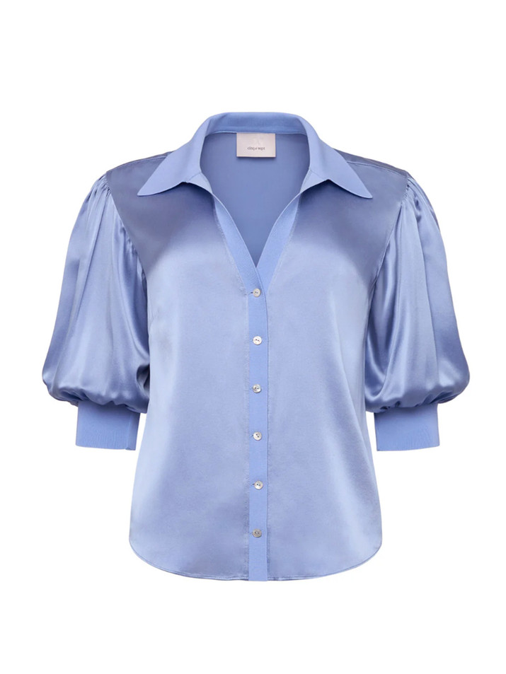 CINQ À SEPT Weiley Top in Blue Product Shot 