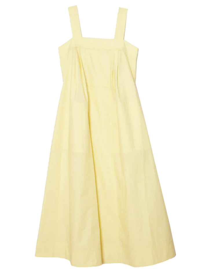 3.1 PHILLIP LIM Structured Cotton Poplin Midi Dress in Yuzu