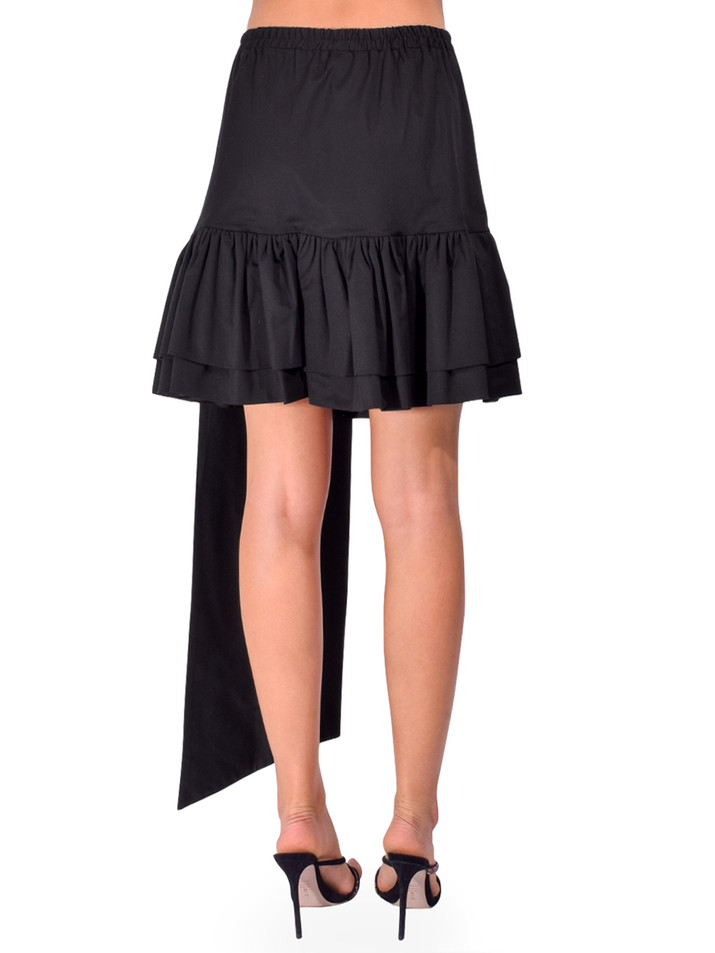 5 PROGRESS Balloon Mini Skirt in Black Back View 

