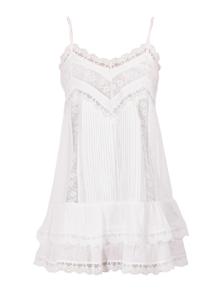 ROCOCO SAND Dove Lace Dress in White