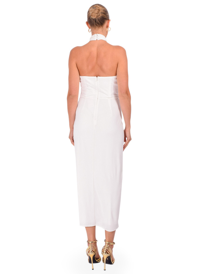 CINQ À SEPT Bangle Kaily Dress in Ivory Back View 