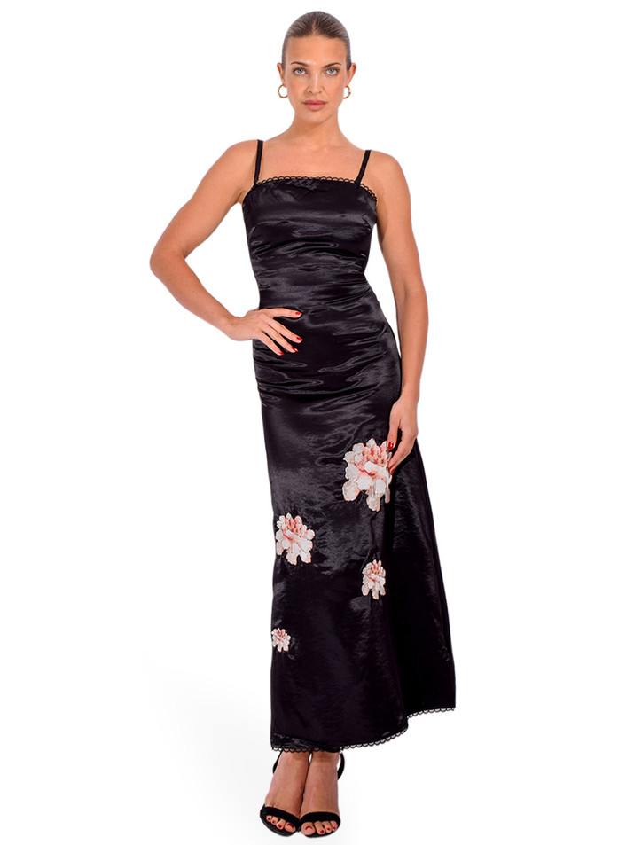 OPÉRA SPORT Maya Dress in Black Front View 2
