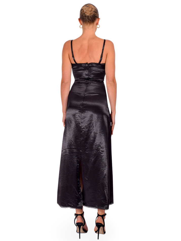 OPÉRA SPORT Maya Dress in Black Back View 
