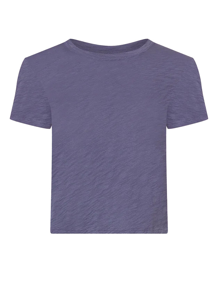 ATM Slub Jersey Baby Tee in Dusk Blue