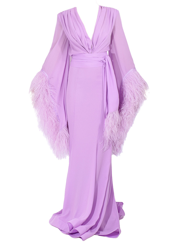 BRONX & BANCO Geisha Maxi Dress in Lilac Product Shot 