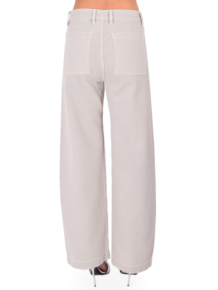 FRAME The Bow Cargo Jean in Flax Back View 