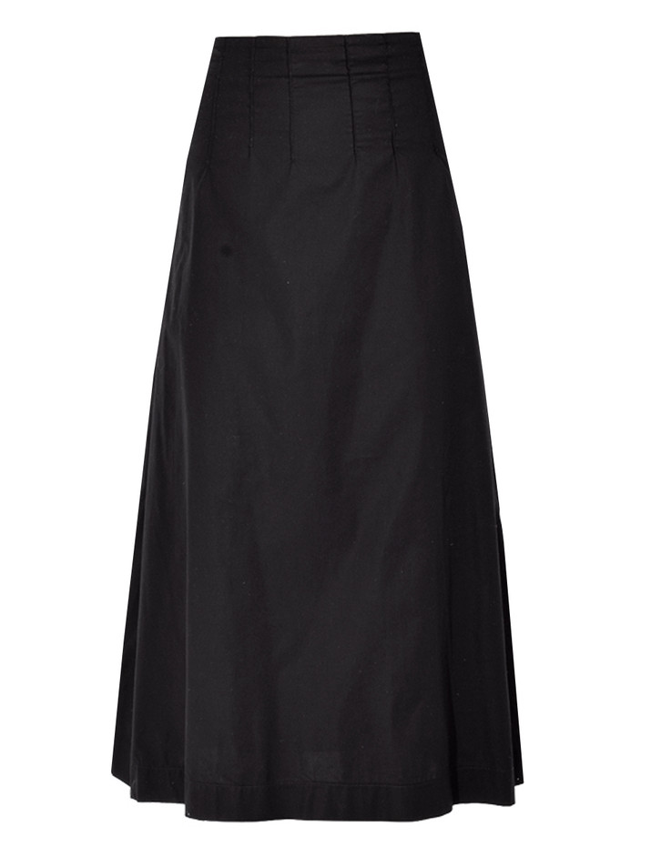 PRIME OF LIME Corina Midi Skirt in Black Product Shot
