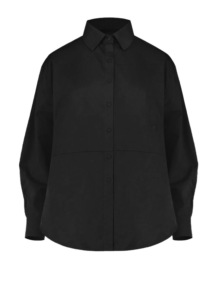 PRIME OF LIME Ana Button Down Shirt in Black

