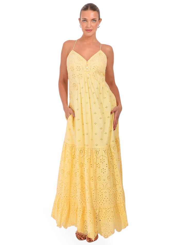 LOVE THE LABEL Yvonne Dress in Sunlight Front View 2