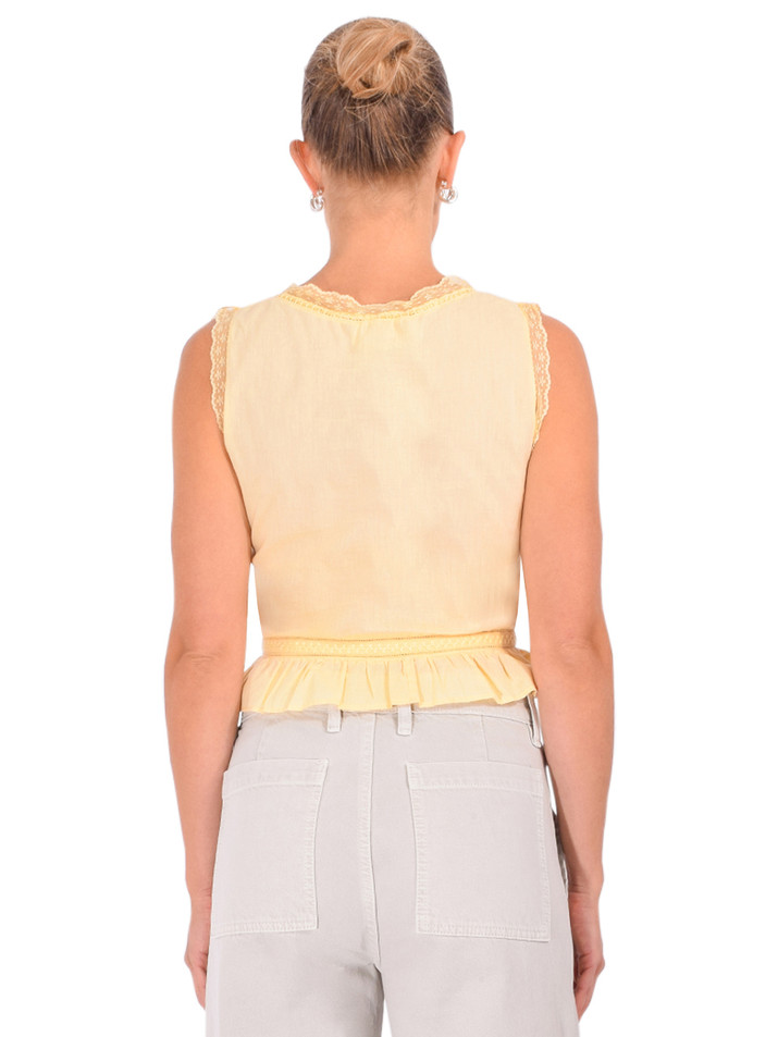 LOVE THE LABEL Wallis Top in Sunlight Back View 
