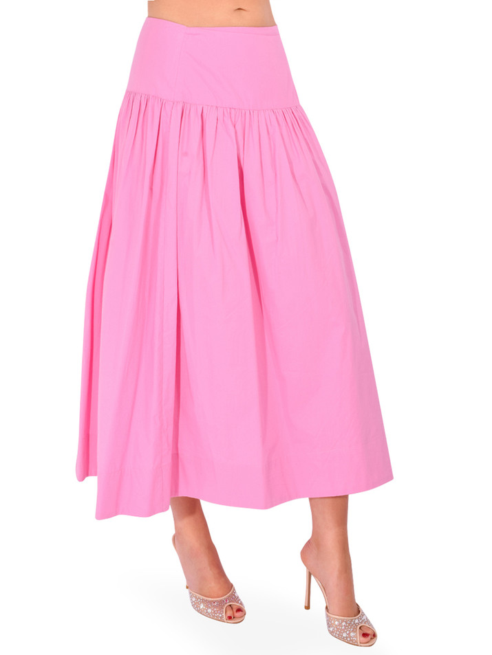 LOVE THE LABEL Taylor Wrap Skirt in Rosebloom Side View 