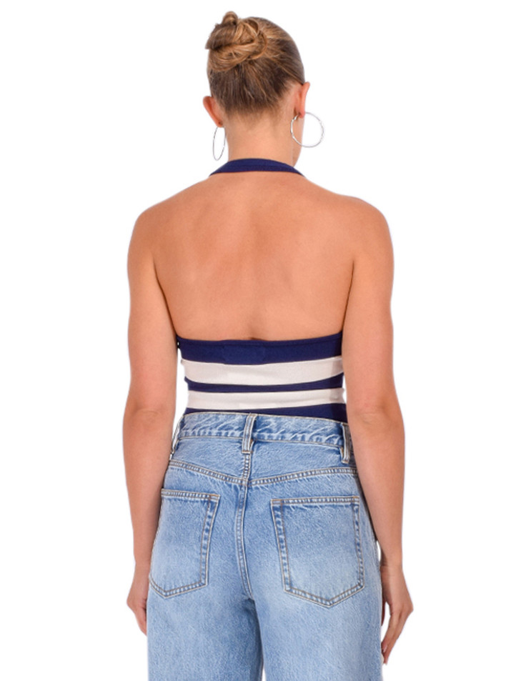 SER.O.YA Danie Tank in Navy Stripe Back View 