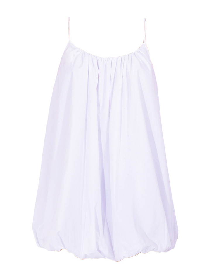 CAROLINE CONSTAS Riley Bubble Hem Mini Dress in White Product Shot 