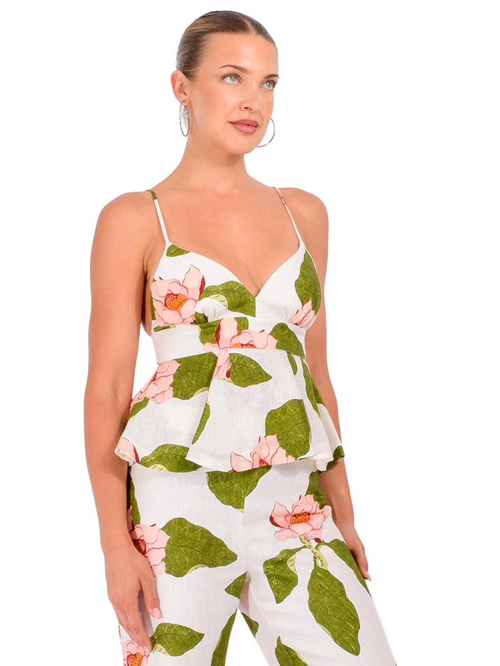 CARA CARA Avenue Top in Ivory Lotus Side View 