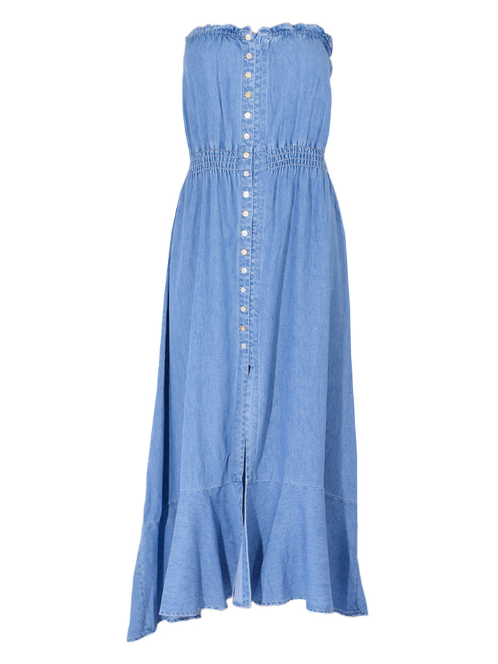 DREW Andy Strapless Dress in Bleach