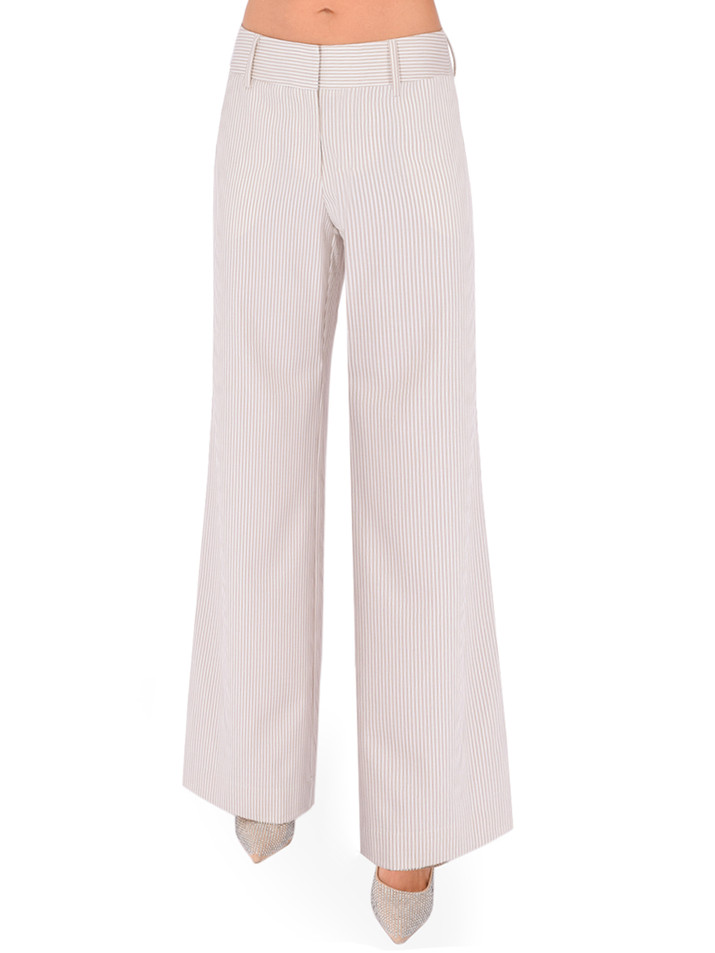 DREW Breigh Pant in Khaki Stripe Front View 