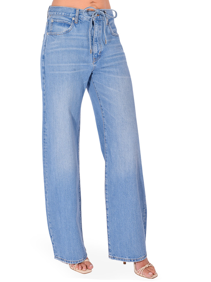 FRAME Off-Duty Drawstring Bow in Afterglow Side View 