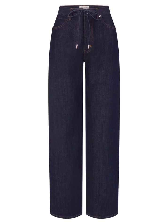 FRAME Off-Duty Drawstring Bow in Rinse Product Shot 