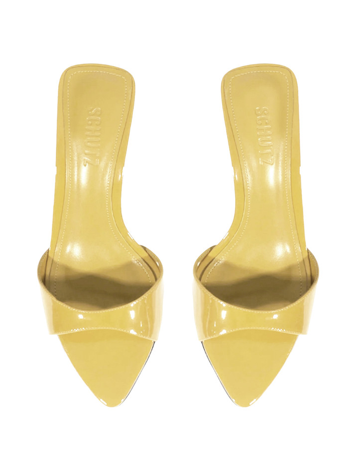 SCHUTZ Elodie Mule in New Yellow, Women's Designer Mule Heel